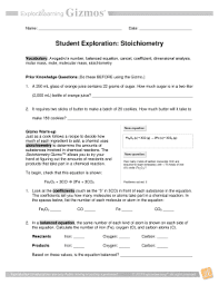 They can only be used for 5 minutes a day. Student Exploration Stoichiometry Fill Online Printable Fillable Blank Pdffiller