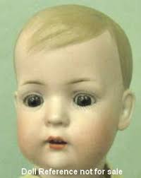 He has blue sleep eyes, open mouth, and nice coloring with a few lighter specks in his cheeks. Schmidt Bruno Dolls 1898 1930 German