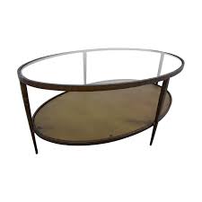 Forged steel with paint and lacquer finishes. 76 Off Crate Barrel Crate Barrel Clairemont Oval Coffee Table Tables
