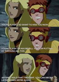 Kid Flash Why Is That So Hard Wally West And Artemis Spitfire Young Justice Young Justice