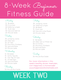 8 Week Beginner Fitness Jumpstart Week Two Workout For Beginners Workout Guide Weekly Workout Plans