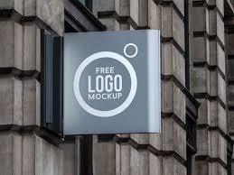 The best logo mockup to showcase your designs in high resolution on simple wall background. Free Logo Sign Mockup Free Download Mockup