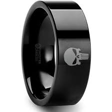 Punisher Wedding Band Punisher Punisher Symbol Engraved Rings