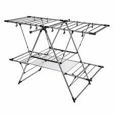 Total distributed weight load capacity of 22.7 kg (50 lb.) affixes to most doors, up to a max of 3.8 cm (1.5 in.) thick; Greenway Multi Level Laundry Rack Costco