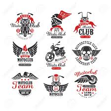 Motorcycle club logo design, lancer. Set Of Vintage Motorcycle Club Logos Emblems Labels Badges Royalty Free Cliparts Vectors And Stock Illustration Image 93524403