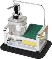 When learning how to measure kitchen sink size, you may need to make some adjustments for your type of sink. Fangsun Kitchen Sink Caddy Organizer Sponge Soap Holder Countertop Sponge Rack With Drain Pan Tray And Silicone Mat Not Include Soap Dispenser And Sponges Black Amazon Ca Home