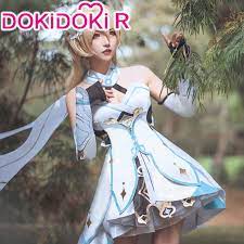 I made a cosplay sample for lisa from genshin impact! Dokidoki R Spiel Genshin Auswirkungen Original Version Cosplay Halloween Cosplay Genshin Auswirkungen Reisenden Lumine Cosplay Game Costumes Aliexpress