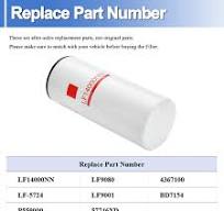 LF14000NN Oil Lube Filter Fuel Water Separator Filter Compatible with  Cummins ISX ISX15 QST30 Diesel Engines Replaces 4367100, LF9080, P559000,  ...