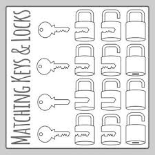 Matching Keys And Locks Line Art Clip Art Set By Hidesy S Clipart Teachers Pay Teachers Pre Writing Activities Clip Art Math Practice Worksheets