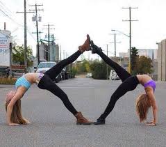 2 Person Stunts Gymnastics Poses Yoga Challenge Poses Partner Yoga Poses