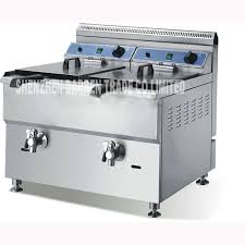 Gf182 Commercial Stainless Gas Oil Chicken Food Steel Potato Chip Fryer Ovens With Gas Lpg Tanks 2 2 Baskets Gas Double Cyli Home Appliances Potato Chips Steel