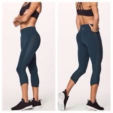 Details About Lululemon Ready Set Go Crop Full On Luxtreme Size 6 Mesh Subm Submarine Yoga Run