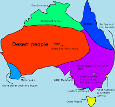 Stereotype Map Of Australia Australia Map Map Australia Weather