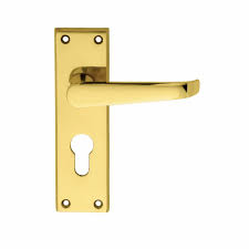 We did not find results for: Victorian M30y Polished Brass Euro Lock Door Handles Brass Lever Handles On Backplate