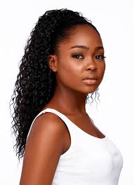Raw unprocessed hair black 16 ponytail extensions, hair grade: Ponytail Hair Extensions For Kinky Natural Hair Natural Girl Wigs