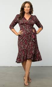 Flirty Flounce Wrap Dress Plus Size Outfits Plus Size Dresses Plus Size Cocktail Dresses