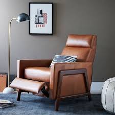 Spencer Wood Framed Leather Recliner Leather Recliner Furniture Living Room Furniture