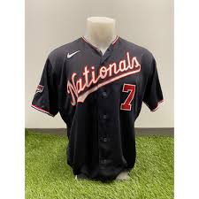 Latest on washington nationals shortstop trea turner including news, stats, videos, highlights and more on espn. Trea Turner 2020 Game Used World Series Champions Navy Script Jersey Washington Nationals Auctions