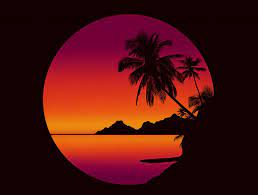 Canvas wall art ocean sunset beach pictures 12 x 12 x 4 pieces blue seascape canvas art sea shore nature modern artwork sailboat lighthouse framed ready to hang for home office decoration. Easy Drawing Tutorial For Procreate Drawing A Tropical Sunset