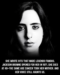 She wrote songs that made legends famous. But when she sang them herself,  the room fell silent. Born in 1947. Dead at 49—the same age her mother was  when cancer took her.