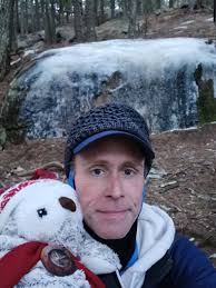 A small brook was hidden under hollow snow right here