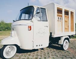 The Unique Italian Vintage Van Converted Into An Elegant Mobile Bar For Weddings Festival And Special Events Bar Hire Prosecco Van Vintage Vans Beer Truck
