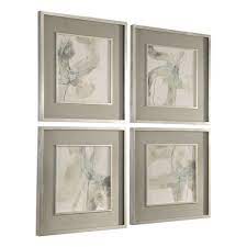Neutral Tones Abstract Framed Prints Set Of 4 Wall Art Sets Wood Wall Art Home Decor Wall Art