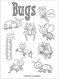 Little Bugs Coloring Pages For Kids Bug Coloring Pages Insect Coloring Pages Kindergarten Coloring Pages