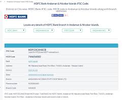 Hdfc Bank Ifsc Code Micr Code In Andaman Nicobar Islands Bankbazaar Hdfcbank Ifsccode Micr Andaman And Nicobar Islands Nicobar Islands Coding