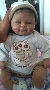 Amazon Com Angelbaby Doll Reborn Baby Doll 18 Realistic Soft Silicone Vinyl Dolls Newborn Black Smiling Baby Boy Dolls African American Doll 45cm Toys Games