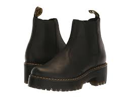 Martens rometty black leather chelsea ankle platform wedge size 6 worn twice. Dr Martens Rometty Black Wyoming Womens Chelsea Boot Size 9m For Sale Online Ebay
