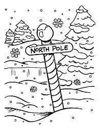 Print any of these wonderful gems to decorate using crayons, markers, paints and glitters. North Pole Sign On Heavy Winter Season Snow Coloring Page Netart Coloring Home
