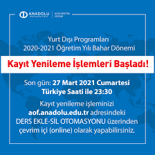 Aöf kayıt yenileme nasıl yapılır? Anadolu Universitesi Kosova Burosu Posts Facebook