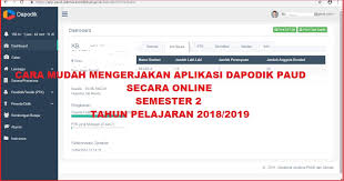 Cara unduh prefil dapodik 2021 butuh kesabaran подробнее. Cara Pengisian Aplikasi Dapodik Paud Secara Online Semester 2 Tahun Pelajaran 2018 2019 Dapodik Paud