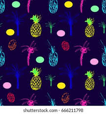 Follow @pineapplesdesigngroup for inspiration and decor tips! Funky Hand Drawn Palms Pineapples Seamless Stock Vector Royalty Free 666211798