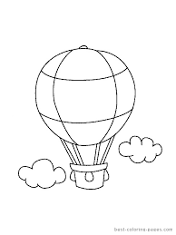 Hot air balloon coloring pages for preschool, kindergarten and elementary school children to print and color. Hot Air Balloon 134671 Transportation Printable Coloring Pages
