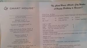 birthday menu picture of chart house atlantic city