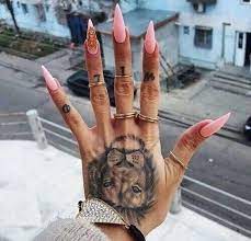 Short Long Stiletto Nails Glitter Stiletto Nail Art Ideas Classy Stiletto Nail Designs Matte Nail Art Designs Win Hand Tattoos Girly Tattoos Finger Tattoos