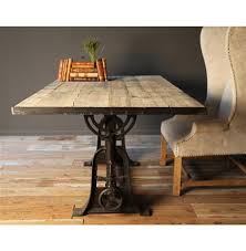 Hydraulic lift makes a very interesting design of coffee table with adjustability in height. Monterrey Industrial Iron Reclaimed Wood Adjustable Height Dining Table 71 W 31 D 40 D Kathy Kuo Home