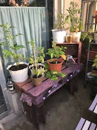 Paletten Upcycling Neuer Pflanz Tisch Fur Den Balkon Pallet Planter Pallet Diy Planters