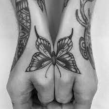 Symmetry On Point Justinoliviertattoo Theartoftattoos Butterfly Hand Tattoo Hand Tattoos Butterfly Tattoos For Women
