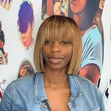 Because they last for a few weeks to a month, quick weaves make choosing your bob hairstyle easy. Blonde Quick Weave Bob With Bangs Off 63 Medpharmres Com