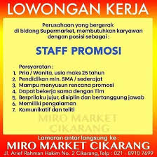 Exedy manufacturing indonesia pabrik sparepart karawang 2021. Lowongan Staff Promosi Supermarket Cikarang Indah Pratiwi Di Cikarang Utara Bekasi Kabupaten 2 Jun 2020 Loker Atmago Warga Bantu Warga