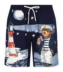 Polo Ralph Lauren Cotton Nautical Polo Bear Shorts In Navy Blue For Men Lyst