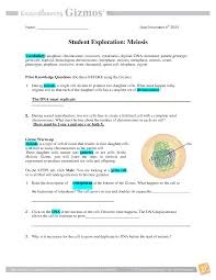 Prior knowledge questions (do these before using the gizmo.) 1. Gizmos Student Exploration Meiosis Answer Key Top Rated Graded A