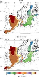 Mean Surface 0 10 M Salinity For The Baltic North Sea And