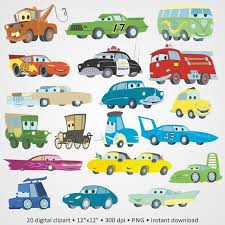 buy 2 get 1 free digital clipart cars fast lightning cartoon etsy digital clip art car cartoon disney cars