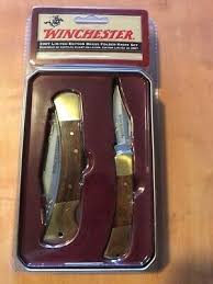 Winchester winchester wood handle folder set. New Winchester 2007 Limited Edition Brass Folder Knife Set With Tin 22 41711 7073051417113 Ebay