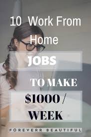 Work From Home Jobs To Make 1000 Week Work From Home Jobs Money Management Work From Home Opportunities