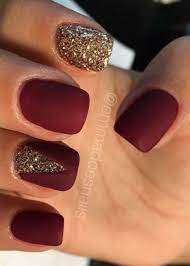 Show off your nails in this classic red matte press on nails set with crystal accents. Matte Nails Red Nails Glitter Nails Gold Nails Fall Nails Nail Art Nail Design Red Nails Glitter Gold Nails Red Nails